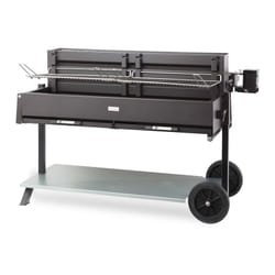 Barbecue Charbon + Chariot Exception Mechoui 120 x 32 cm - Noir - Le Marquier