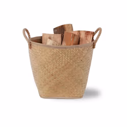 Le panier à bûches Le Marquier Corda, fabriqué en feuilles de palmier et corde, est une solution naturelle et esthétique pour ...