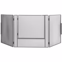 Matière : Acier peint Couleur : Ardoise Equipé de 3 volets (L70 – L80 – L70 cm) dont 1 porte L61 H56 cm Fixation murale possi ...