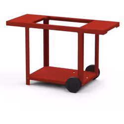 Trou d'encastrement : 61,5*41,7 cm. 2 grandes roues avec enjoliveurs et 2 tablettes latérales. Plots de positionnement pour l ...