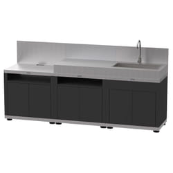 Cuisine extérieure Le Marquier 3 Modules - Duo - Gris / Noir