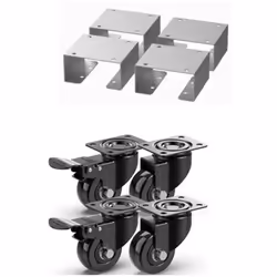 Kit de 4 roues pour meubles de cuisine LE MARQUIER Ce lot de 4 roues pivotantes vous facilitera les déplacements des meubles  ...