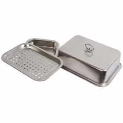 Composé d'un plat, une base perforée et une cloche rectangulaire Permet de faire cuire des aliments à la vapeur sur la planch ...