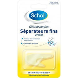 Scholl Séparateur Fins Orteils 3 Séparateurs