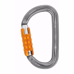 Forme en D particulièrement adaptée à la connexion des appareils de type descendeurs ou longes de maintien. Mousqueton en alu ...