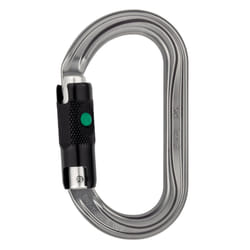 Petzl M33A BL mousqueton d'escalade Mousqueton à verrou En forme de D Aluminium Gris 1 pièce(s)