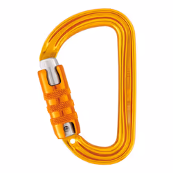 Petzl M39A SL, Verrou à vis, Mousqueton à verrou, En forme de D, Aluminium, Jaune, 23 kN