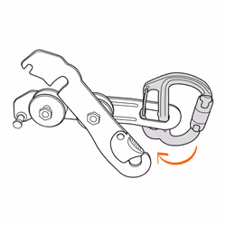 Petzl M042AA00 mousqueton d'escalade Mousqueton à verrou En forme de D Aluminium Gris 1 pièce(s)