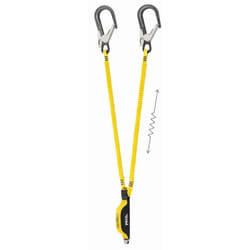Longe double avec absorbeur d'énergie intégré et connecteurs MGO ABSORBICA-Y MGO PETZ - L014CA01