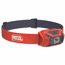 Petzl ACTIK, Lampe frontale, Rouge, Plastique, Caoutchouc, Boutons, IPX4, Krypton