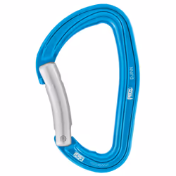 Petzl DJINN, Mousqueton, Mousqueton à verrou, Aluminium, Turquoise, 23 kN, 9 kN