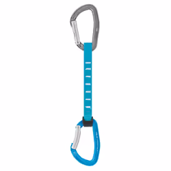 Petzl DJINN AXESS, Doigt droit, Mousqueton à verrou, Aluminium, Gris, Turquoise, 23 kN, 9 kN