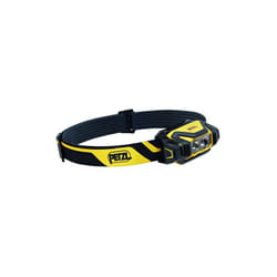 Petzl - pixa lampe frontale led professionnelle, 450 lumens, IP68 étanche, 3 modes d'éclairage, noir/jaune E120AA00