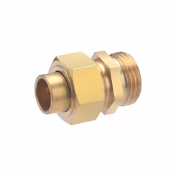 Raccord droit 3 pièces à souder pour tube en cuivre de diamètre 12mm - sortie mâle 1/2 (15x21) - joint sphéroconique. Ce racc ...