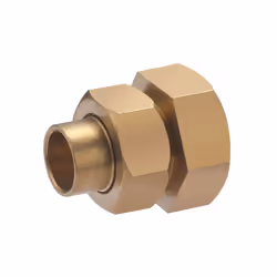 Raccord droit 3 pièces à souder pour tube en cuivre de diamètre 14 mm - sortie femelle 3/4 (20x27) - joint sphéroconique. Ce  ...