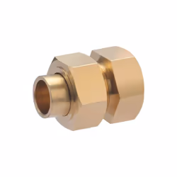 Raccord droit 3 pièces à souder pour tube en cuivre de diamètre 12mm - sortie femelle 1/2 (15x21) - joint sphéroconique. Ce r ...