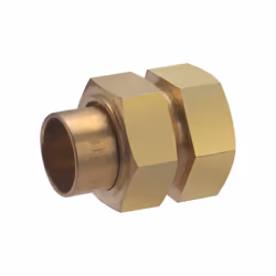 Raccord droit 3 pièces à souder pour tube en cuivre de diamètre 22 mm - sortie femelle 1" (26x34) - joint sphéroconique. Ce r ...