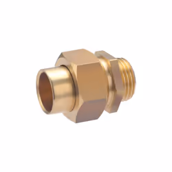 Raccord droit 3 pièces à souder pour tube en cuivre de diamètre 18 mm - sortie mâle 1/2 (15x21) - joint sphéroconique. Ce rac ...