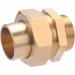 Raccord droit 3 pièces à souder pour tube en cuivre de diamètre 28 mm - sortie mâle 1" (26x34) - joint sphéroconique. Ce racc ...