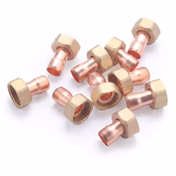 Raccord droit 2 pièces à souder pour tube en cuivre de diamètre 12 mm - sortie femelle écrou prisonnier 1/2 (15x21) Ce raccor ...