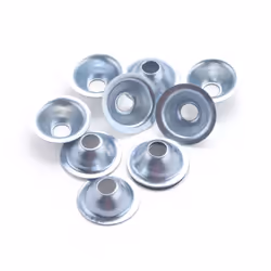Rosace conique de 9 mm de hauteur et 25 mm de diamètre pour assurer le maintien d'un collier de fixation contre la cloison. E ...