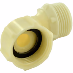 Raccord plastique coudé mâle-femelle 3/4 (20x27) Ce raccord permet de transformer la sortie droite d'un tuyau de machine à la ...