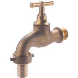 Description générale Robinet à jardin avec ouverture progressive du débit, tête à potence équipée d'un clapet démontable, et  ...