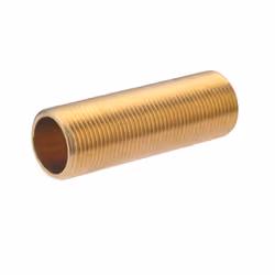 Bobine double mâle 1" (26x34) d'une longueur de 100 mm Ce raccord en laiton brut permet d'aménager une traversée de cloison d ...