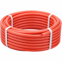Tube PER nu Rouge en couronne - Diamètre 20mm Longueur 25 mètres Le tube PER (Polyéthylène réticulé) offre de nombreux avanta ...