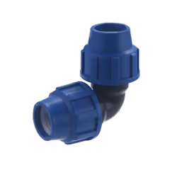 Coude égal en plastique pour tubes polyéthylène de diamètre 32 mm Il permet de réaliser un circuit d'alimentation en eau à l' ...