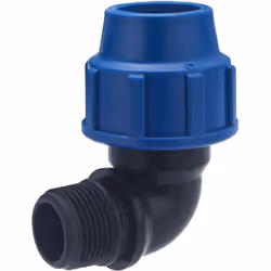 Coude en plastique pour tube polyéthylène de diamètre 32 mm - sortie mâle 1" (26x34) Il permet de réaliser un circuit d'alime ...
