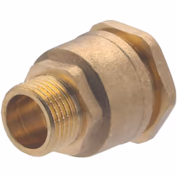 Description générale Raccord laiton mâle pour tuyau polyéthylène Ø40 M.33x42, conçu pour une meilleure durabilité et adapté à ...