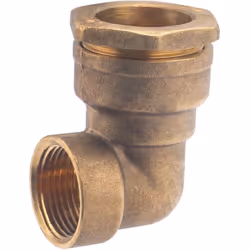 Raccord en laiton pour tube polyéthylène de diamètre 25 mm - sortie femelle 3/4 (20x27) avec un angle à 90° Il permet de réal ...
