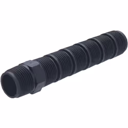 Allonge en plastique double mâle 3/4 (20x27) pour circuit d'eau en polyéthylène Vissée sur la sortie d'un collier de prise en ...