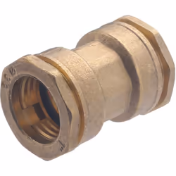 Jonction égale en laiton pour tubes polyéthylène de diamètre 32 mm Elle permet de réaliser un circuit d'alimentation en eau à ...