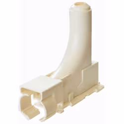 Sortie de dalle simple équerre pour tube PER NOYON & THIEBAULT - Ø 12 et 16 mm, En plastique blanc - 3293-S1 - Sert à guider ...