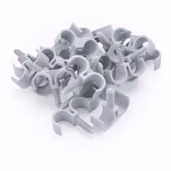 - Collier double en plastique à frapper pour fixation d'un tube PER Ø16 gainé. - Correspond à un diamètre de gaine Ø22. - Tro ...