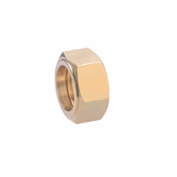 Ecrou en laiton 6 pans, femelle 1/2 (15X21) pour tube en cuivre de diamètre 16 mm pourvu d'un collet battu. Ce raccord en lai ...