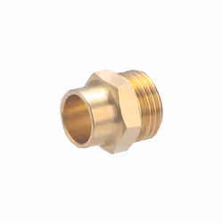 Manchon à souder pour tube en cuivre de diamètre 14 mm - sortie mâle 1/2 (15x21) Ce manchon en laiton permet de raccorder un  ...