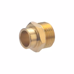 Manchon à souder pour tube en cuivre de diamètre 10 mm - sortie mâle 3/8 (12x17) Ce manchon en laiton permet de raccorder un  ...