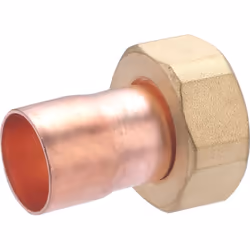 Raccord coudé 2 pièces à souder pour tube en cuivre de diamètre 22 mm - sortie femelle écrou prisonnier 1" (26x34) Ce raccord ...