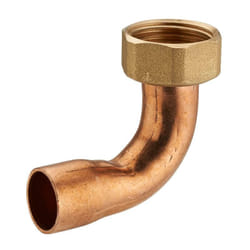 Noyon&thiebault - Raccord 2 pièces coudé laiton à visser femelle écrou prisonnier F3/8 (12x17) / cuivre à souder ø 14 mm - 778-1214L1