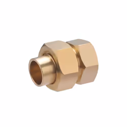 Raccord droit 3 pièces à souder pour tube en cuivre de diamètre 14 mm - sortie femelle 1/2 (15x21) - joint sphéroconique. Ce  ...