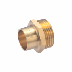 Manchon à souder pour tube en cuivre de diamètre 22 mm - sortie mâle 1" (26x34) Ce manchon en laiton permet de raccorder un é ...