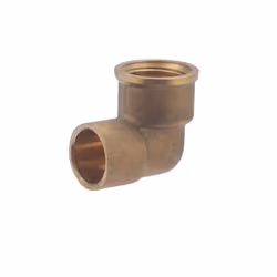 Coude à souder pour tube en cuivre de diamètre 14 mm - sortie femelle 3/8 (12x17) Ce coude en laiton permet de raccorder un é ...