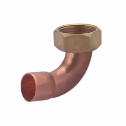 Raccord coudé 2 pièces à souder pour tube en cuivre de diamètre 22 mm - sortie femelle écrou prisonnier 1" (26x34) Ce raccord ...