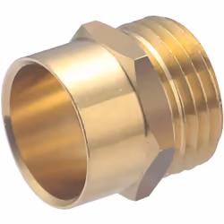 Manchon à souder pour tube en cuivre de diamètre 18 mm - sortie mâle 1/2 (15x21) Ce manchon en laiton permet de raccorder un  ...