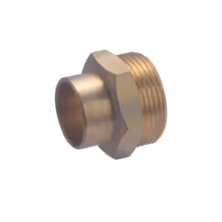 Manchon à souder pour tube en cuivre de diamètre 28 mm - sortie mâle 1" (26x34) Ce manchon en laiton permet de raccorder un é ...