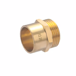 Manchon à souder pour tube en cuivre de diamètre 28 mm - sortie mâle 1"1/4 (33x42) Ce manchon en laiton permet de raccorder u ...