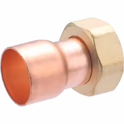 Raccord coudé 2 pièces à souder pour tube en cuivre de diamètre 28 mm - sortie femelle écrou prisonnier 1" (26x34) Ce raccord ...